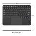 DOMO Magickey K12BT Ultra Slim Wireless Bluetooth Qwerty Keyboard with Touchpad for iPad, Microsoft Surface and Other iOS, Android, Linux and Windows Devices