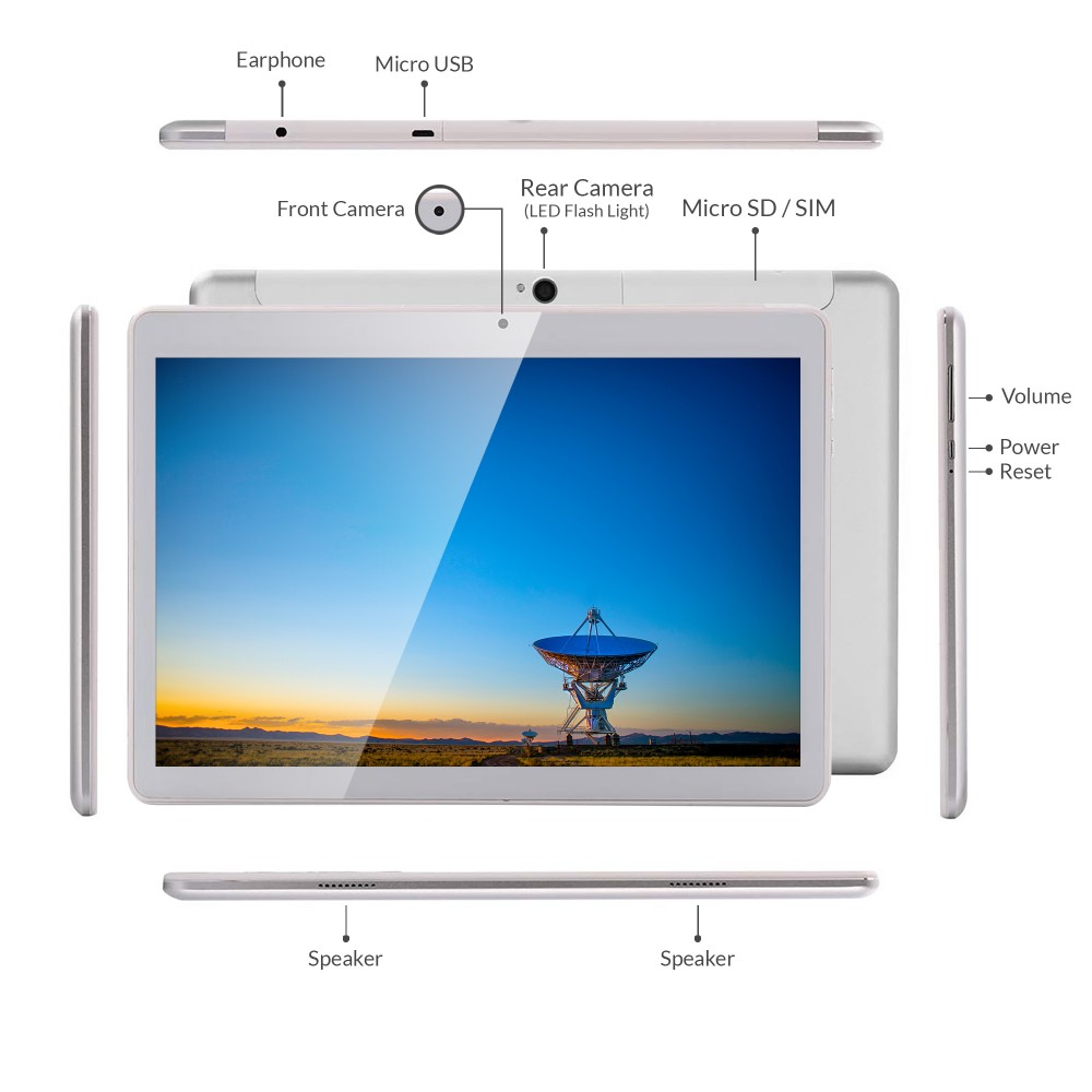 DOMO Slate SL43 OS8 10.1 4G Calling Tablet PC with Dual SIM Slots