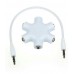 DOMO nSpeed AS635SF 6 Port 3.5mm Stereo Audio Splitter Earphone Hub with 20cm Aux Cable