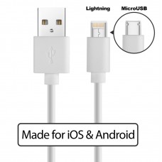DOMO nSpeed CATLM2010 Type A USB To MicroUSB and Lightning USB Cable 2 in 1