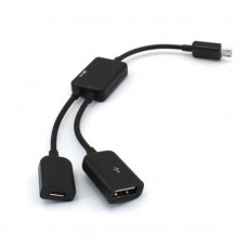 DOMO nSpeed OTG22P2 OTG Cable Splitter with Charging Port and OTG Port